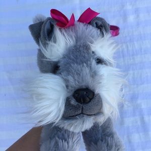 New Sweet Dog Puppy Schnauzer Purse Bag Sequenced